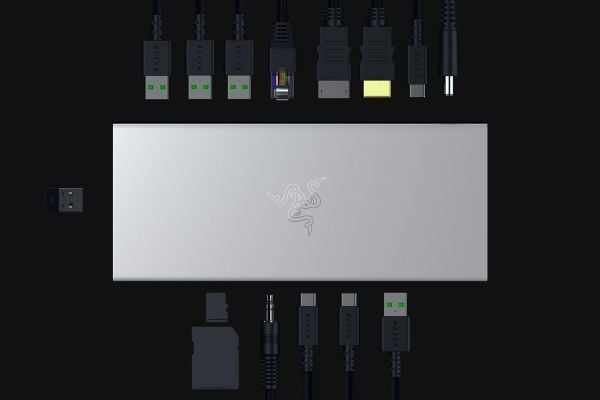 Razer - Dokkingstasjon - USB-C / USB-A - HDMI, DP - 1GbE - 180 watt - Europa, Korea