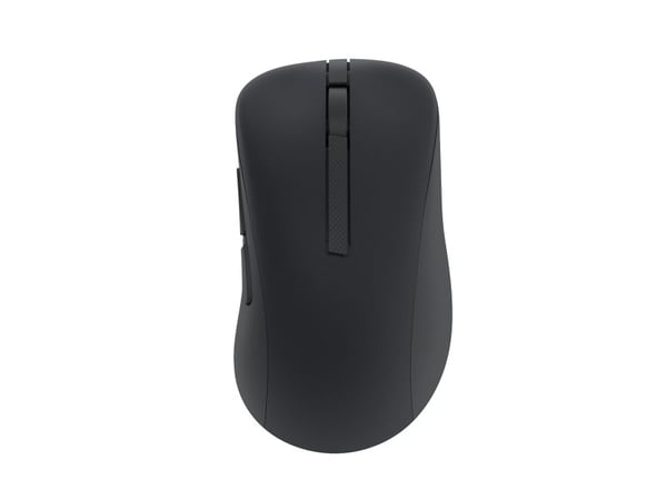 ASUS MD102 - Mus - ergonomisk - optisk - 5 knapper - trådløs - Bluetooth, 2.4 GHz - USB trådløs mottaker - mørk grå