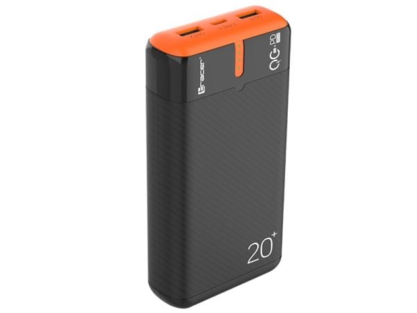 Tracer EnerGen - Strømbank - 20000 mAh - 74 Wh - 22.5 watt - 3 A - PD, QC 3.0 - 3 utgangskontakter (2 x USB, USB-C)