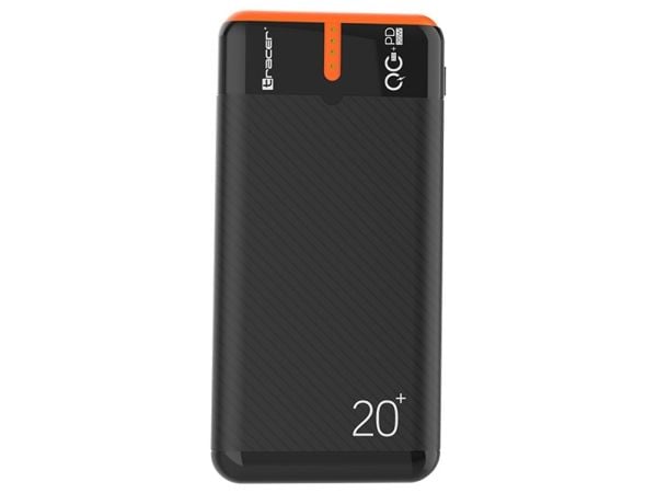 Tracer EnerGen - Strømbank - 20000 mAh - 74 Wh - 22.5 watt - 3 A - PD, QC 3.0 - 3 utgangskontakter (2 x USB, USB-C)