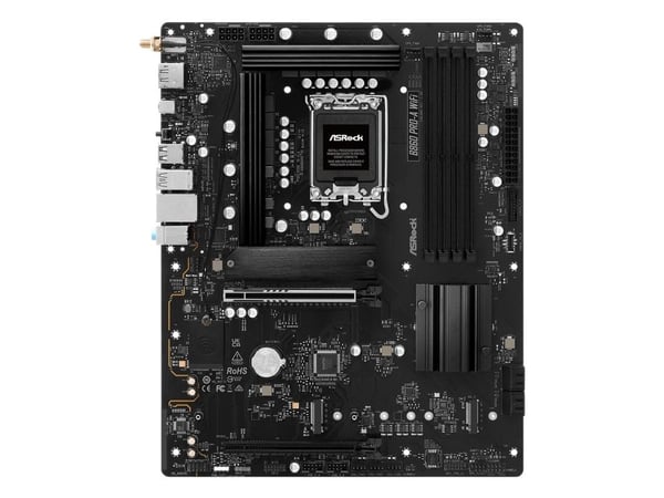 ASRock B860 Pro-A WiFi - Hovedkort - ATX - LGA1851-sokkel - B860 Chipset - USB-C Gen 2x2, USB-C 3.2 Gen 1, USB 3.2 Gen 1 - Wi-Fi 6E, 2.5 Gigabit LA...