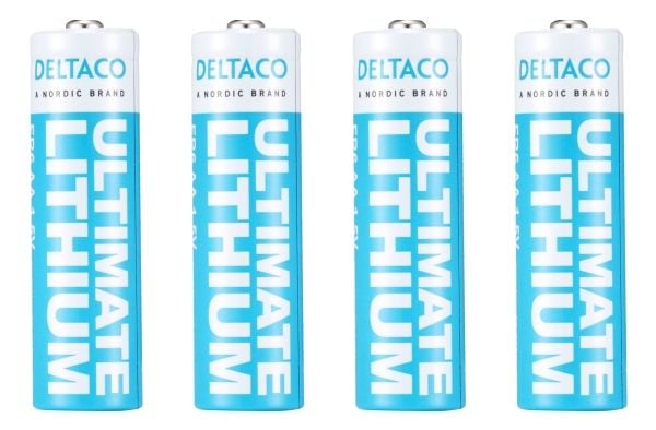 DELTACO Ultimate - Batteri 4 x AA / LR6 - Li - blå