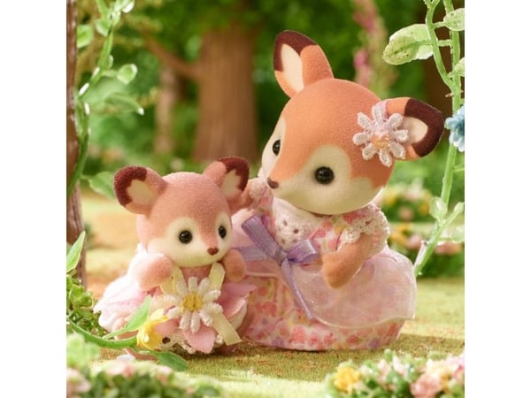 Sylvanian Families Deer Babies -Floral Swing Set