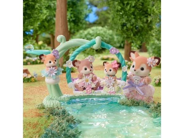 Sylvanian Families Deer Babies -Floral Swing Set