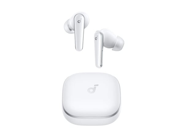 Soundcore Liberty 5 - True wireless-hodetelefoner med mikrofon - i øret - Bluetooth - aktiv støydemping - hvit