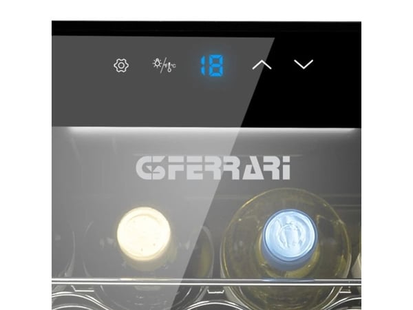 G3 Ferrari RISERVA 24, Vin kjøleskap, Frittstående, 24 flasker, G, Innebygd lys, Svart