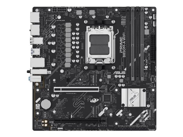ASUS PRIME B850M-A WIFI - Hovedkort - micro ATX - Socket AM5 - AMD B850 Chipset - USB 3.2 Gen 2, USB 3.2 Gen 1, USB-C 3.2 Gen 1 - Wi-Fi 6E, Bluetoo...