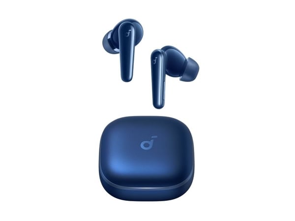 Soundcore Liberty 5 - True wireless-hodetelefoner med mikrofon - i øret - Bluetooth - aktiv støydemping - marineblå