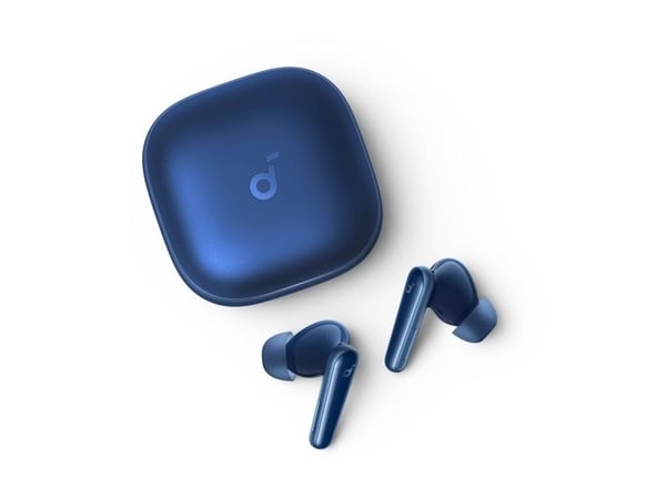 Soundcore Liberty 5 - True wireless-hodetelefoner med mikrofon - i øret - Bluetooth - aktiv støydemping - marineblå
