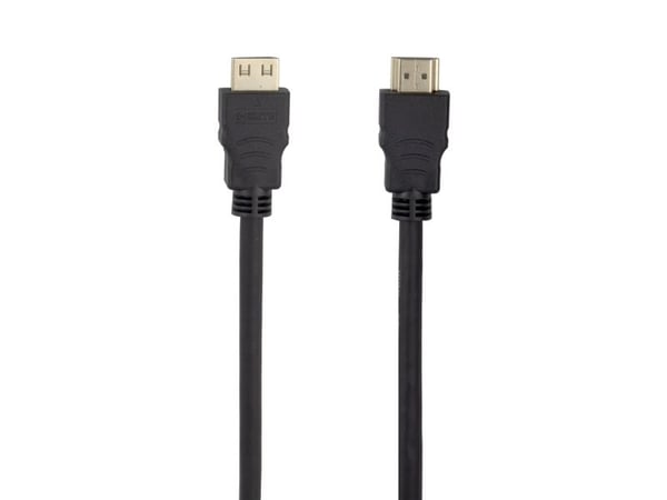 DELTACO - High Speed - HDMI-kabel med Ethernet - HDMI hann lås til HDMI hann lås - 2 m - svart - støtte for 4K 60 Hz (3840 x 2160), fleksibel