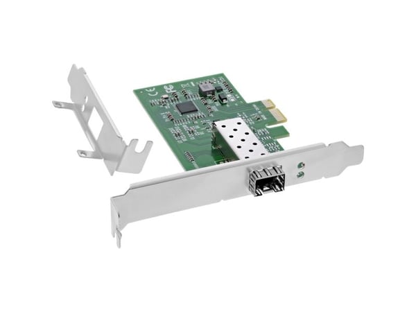 InLine Gigabit-nettverkskort 1x SFP fiber 1Gb/s PCIe x1 inkl. LP-sporbrakett (51125N)