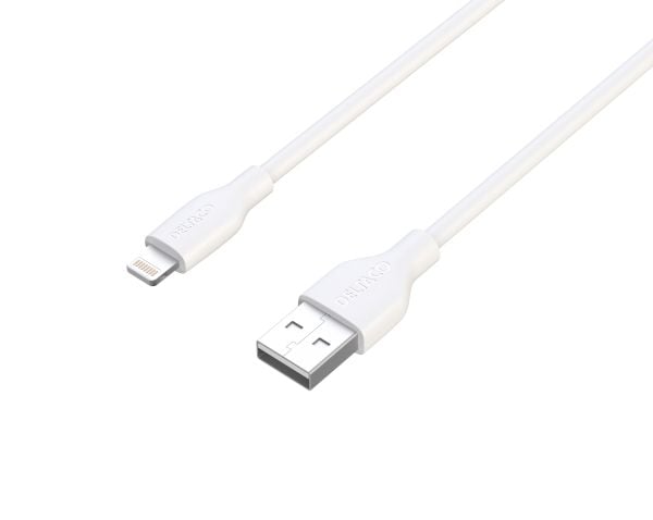DELTACO - Lightning-kabel - USB hane till Lightning hane - 1 m - vit