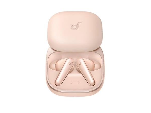 Soundcore Liberty 5 - True wireless-hodetelefoner med mikrofon - i øret - Bluetooth - aktiv støydemping - rosa