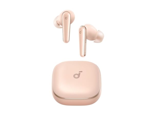 Soundcore Liberty 5 - True wireless-hodetelefoner med mikrofon - i øret - Bluetooth - aktiv støydemping - rosa