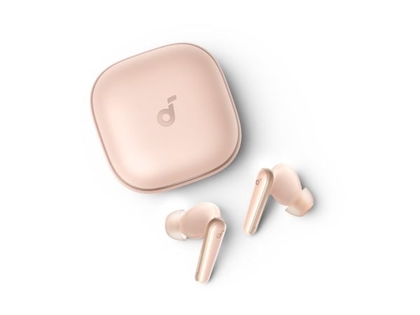 Soundcore Liberty 5 - True wireless-hodetelefoner med mikrofon - i øret - Bluetooth - aktiv støydemping - rosa