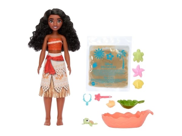 Disney Princess Ocean Friends Vaiana Doll &amp; Accy, Mode dukke, Pige, 3 År, 320 mm, 250 g, Flerfarvet