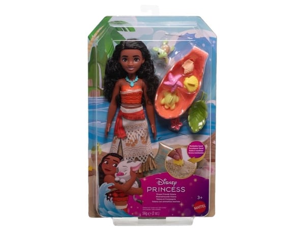 Disney Princess Ocean Friends Vaiana Doll &amp; Accy, Mode dukke, Pige, 3 År, 320 mm, 250 g, Flerfarvet