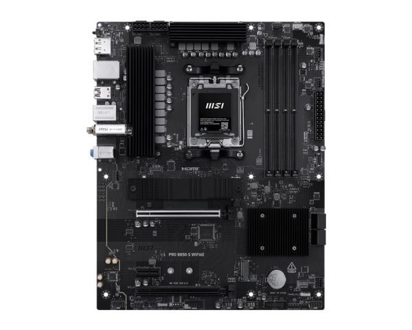 MSI PRO B850-S WIFI6E - Hovedkort - ATX - Socket AM5 - AMD B850 Chipset - USB 3.2 Gen 2, USB-C 3.2 Gen2, USB 3.2 Gen 1 - 2.5 Gigabit LAN, Wi-Fi 6E,...