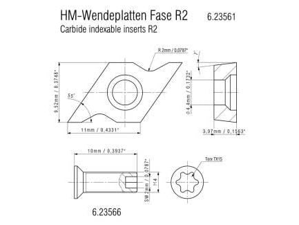 Metabo 623561000, Chamfer cutter, Terästä, Pronssi, 10 kpl