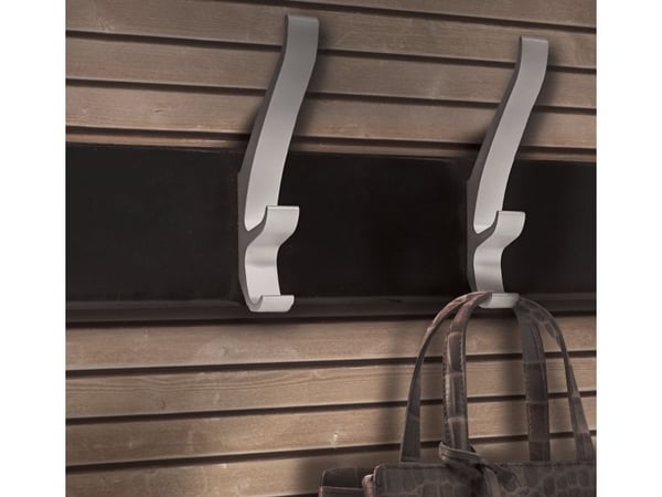 Unilux CYPRES, Veggmontert, Stål, 4 krok(er), Svart, Aluminium, Grå