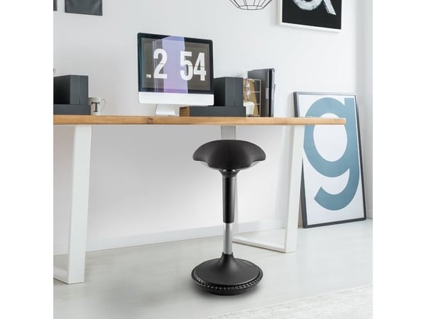 Kontorstol Unilux MOOVE - ergonomisk ståstol sort/stål