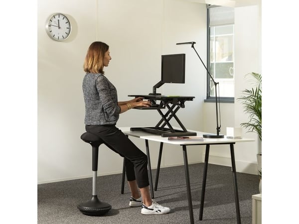 Kontorstol Unilux MOOVE - ergonomisk ståstol sort/stål