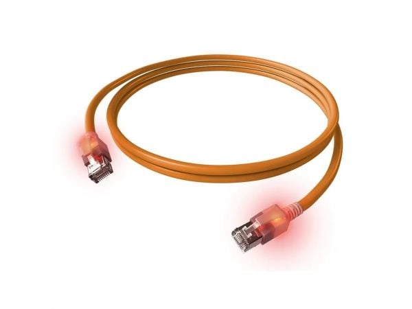 EasyLan DualBoot LED - Koblingskabel - RJ-45 (hann) til RJ-45 (hann) - 7.5 m - S/FTP, PiMF - CAT 6a - IEEE 802.3bt/IEEE 802.3af/IEEE 802.3an/IEEE 8...