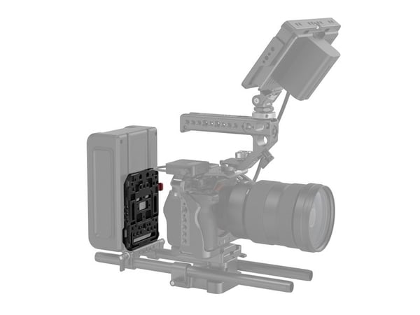 SmallRig 2988, batteriplate, svart, rød, aluminium, 1/4-20, 3/8-16", Kina, 90,5 mm