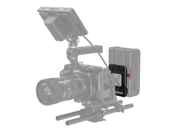 SmallRig 2988, batteriplate, svart, rød, aluminium, 1/4-20, 3/8-16", Kina, 90,5 mm