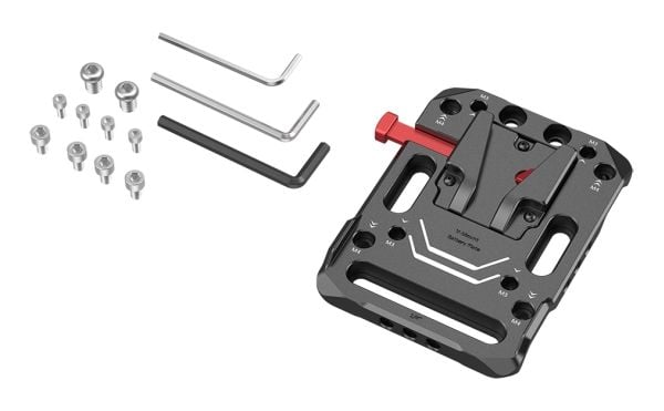 SmallRig 2988, batteriplate, svart, rød, aluminium, 1/4-20, 3/8-16", Kina, 90,5 mm