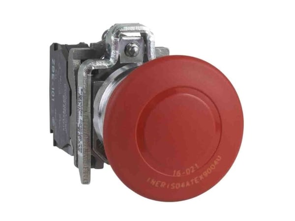 Schneider Electric Turvapainike 22mm 1Z 1R IP65 vetämällä (XB4BT845EX)