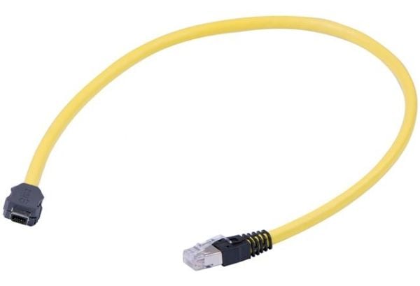 Harting 33480653830010, 1 m, HARTING ix Industrial Type A/RJ45, Uros, musta, Keltainen, PVC-muovi, 28/7