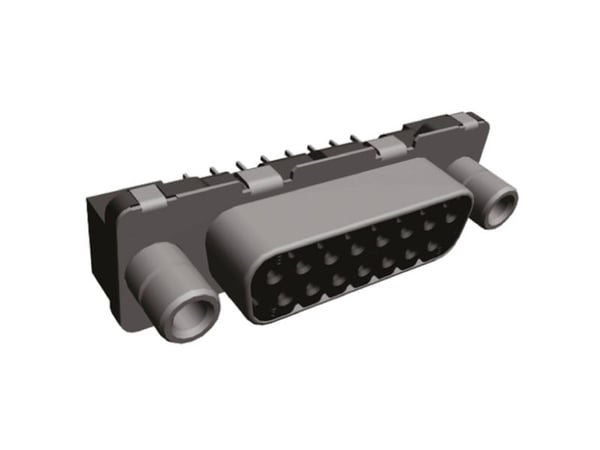 TE Connectivity Amplimite HDP-20 15 Way Through Hole D-sub Connector Socket, 2.74mm Pitch, with 4-40 UNC Female TE Connectivity Amplimite HDP-20 15 Way Through Hole D-sub Connector Socket, 2.74mm Pitch, with 4-40 UNC Female