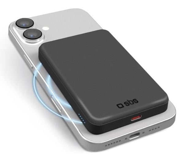 SBS TEBB5000QI2, 5000 mAh, Trådløs lading, Sort