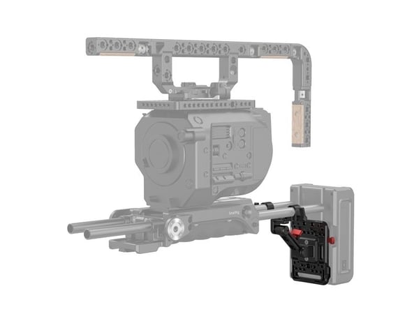 SmallRig 2991, Batteriplade, Sort, Rød, Aluminium, 1/4-20, 3/8-16", M4, Kina
