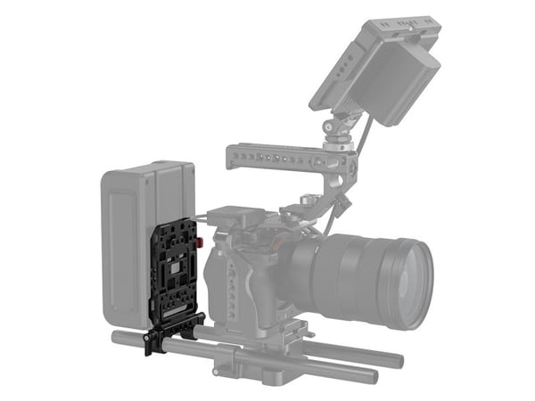 SmallRig 2991, Batteriplade, Sort, Rød, Aluminium, 1/4-20, 3/8-16", M4, Kina