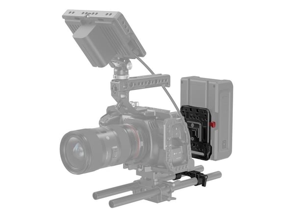 SmallRig 2991, Batteriplade, Sort, Rød, Aluminium, 1/4-20, 3/8-16", M4, Kina