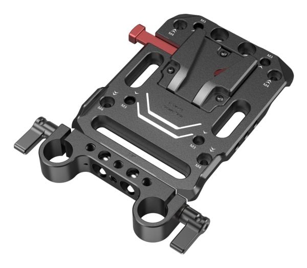 SmallRig 3016, Batteriplade, Sort, Rød, Aluminium, 1/4-20, 3/8-16", M4, Kina