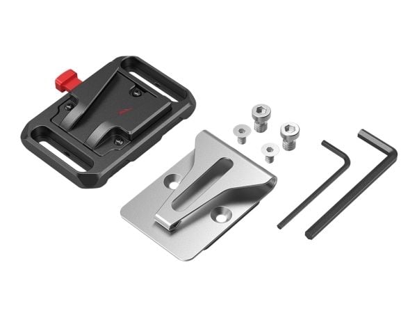 SmallRig 2990, Batteriplate, Sort, Rød, Sølv, Aluminium, Rustfritt stål, 1/4-20", M4, China