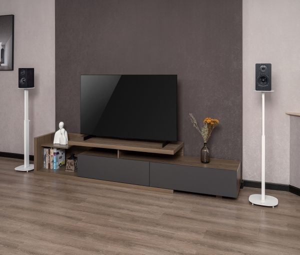 myWall HS 23 W, Gulv, 10 kg, Stål, Hvit, Gulv, 1 ben