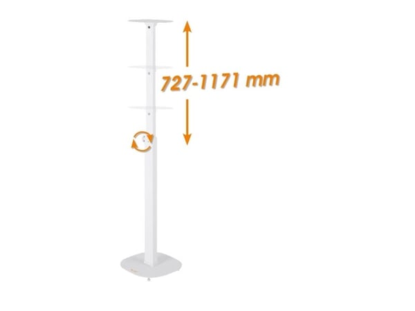 myWall HS 23 W, Gulv, 10 kg, Stål, Hvit, Gulv, 1 ben