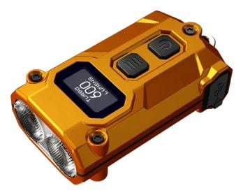 Nitecore TINI3, Nøkkelringslommelykt, Oransje, Aluminium, Knapper, IP54, LED