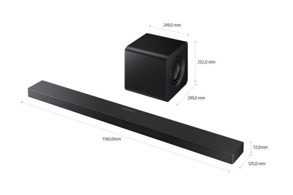 Samsung HW-QS710GF, 3.1.2 kanaler, DTS Virtual:X, Dolby Atmos, Dolby TrueHD, Adaptiv, Game Pro, Standard, Utvidelse av surroundlyd, Trådløs, Svart,...