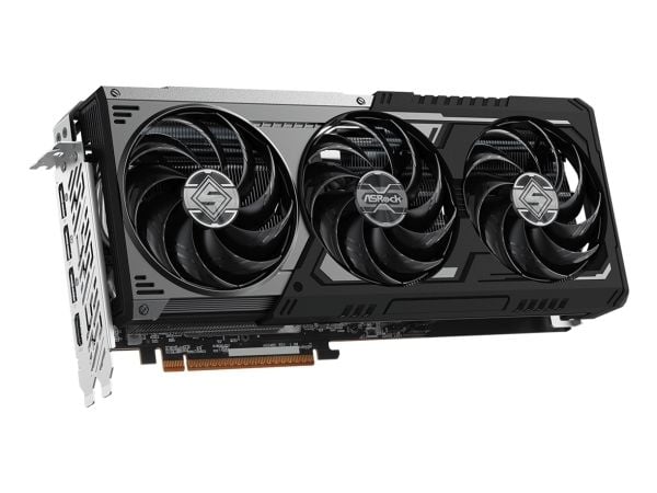 ASRock Steel Legend Radeon RX 9070 XT Dark 16GB - Grafikkort - Radeon RX 9070 XT - 16 GB GDDR6 - PCIe 5.0 x16 - 3 x DisplayPort, HDMI - boks
