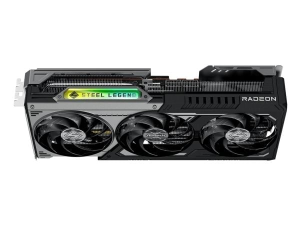 ASRock Steel Legend Radeon RX 9070 XT Dark 16GB - Grafikkort - Radeon RX 9070 XT - 16 GB GDDR6 - PCIe 5.0 x16 - 3 x DisplayPort, HDMI - boks