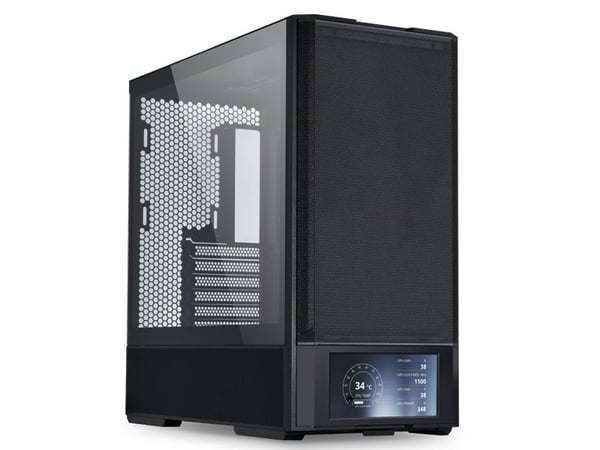 Lian Li LAN207DX, Midi Tower, PC, Svart, ATX, micro ATX, Mini-ITX, Stål, Härdat glas, 18 cm