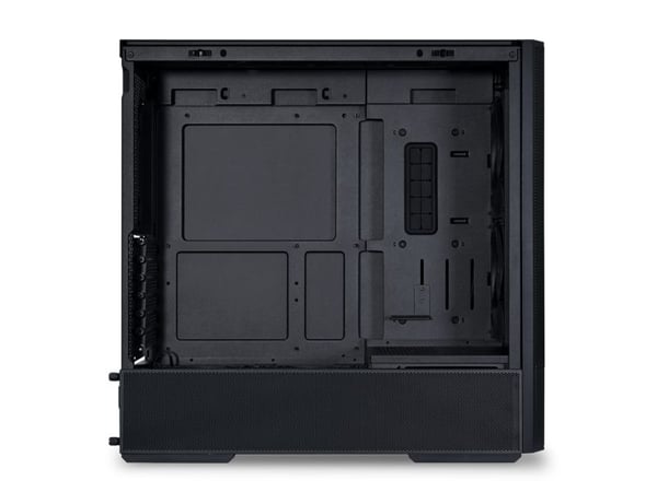 Lian Li LAN207DX, Midi Tower, PC, musta, ATX, mikro ATX, Mini-ITX, Terästä, Karkaistu lasi, 18 cm