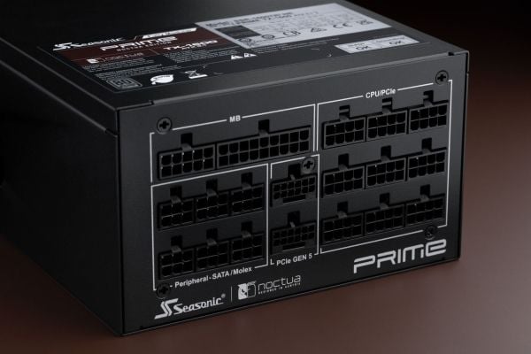 Seasonic Prime TX-1600 Noctua Edition, 80 PLUS Titanium-strømforsyning, modulær, ATX 3.0, PCIe 5.0 - 1600 Watt