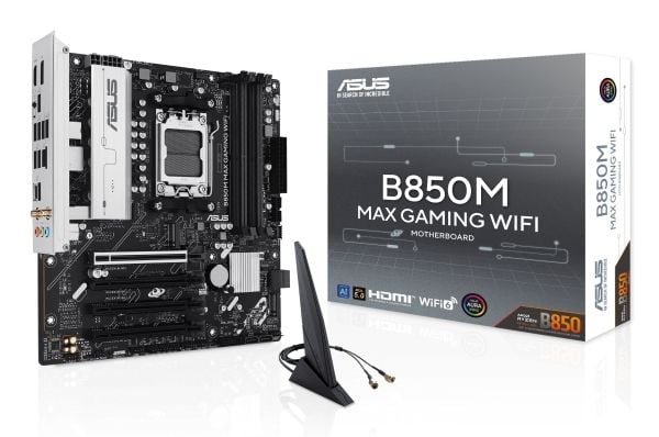 ASUS B850M MAX GAMING WIFI Bundkort - AMD B850 - AMD AM5 socket - DDR5 RAM - Micro-ATX