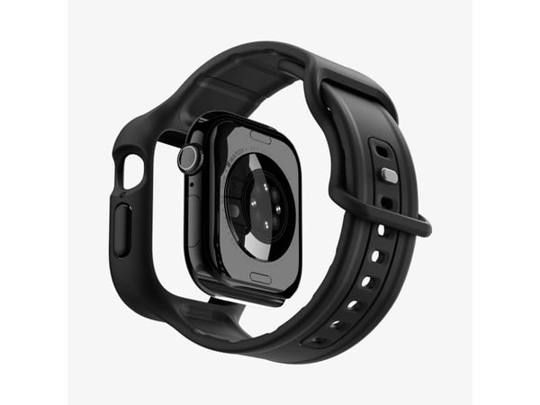 Spigen Vault Pro, Etui + bånd, Smartklokke, Svart, Apple, Apple Watch 10 (42mm), Rustfritt stål, Termoplastisk polyuretan (TPU)